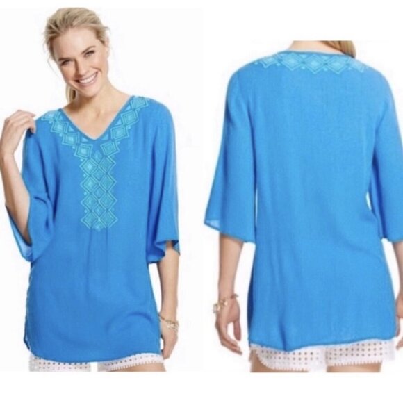 Lilly Pulitzer Embroidered Tunic Top - Picture 2 of 13